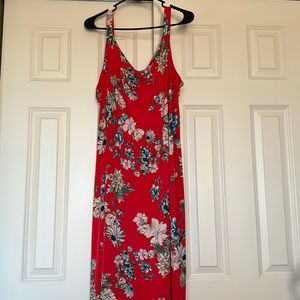 Red Flowered Dress - NWT